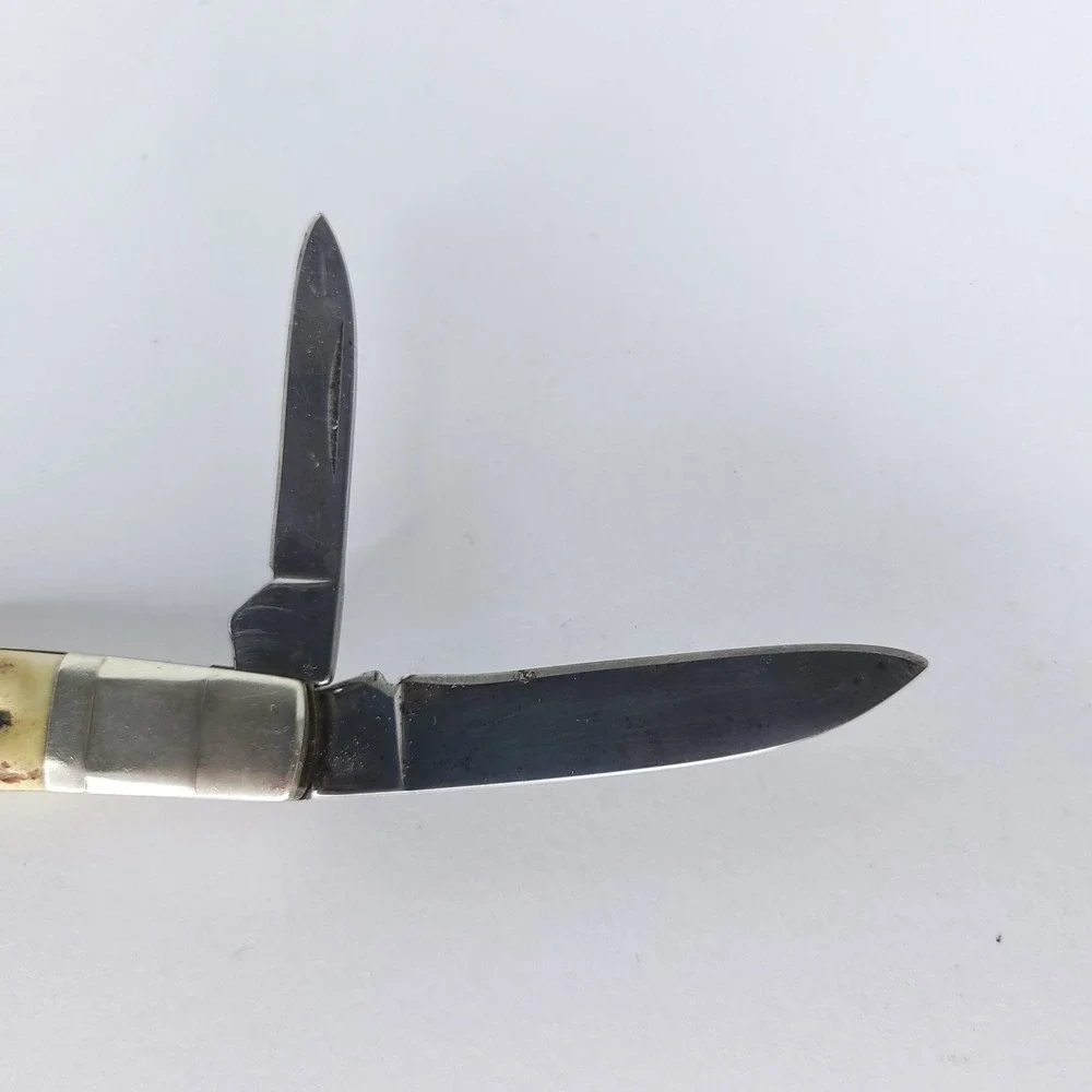Vintage JA Henckels Congress Knife Jigged Stag Antler Scales on Handle